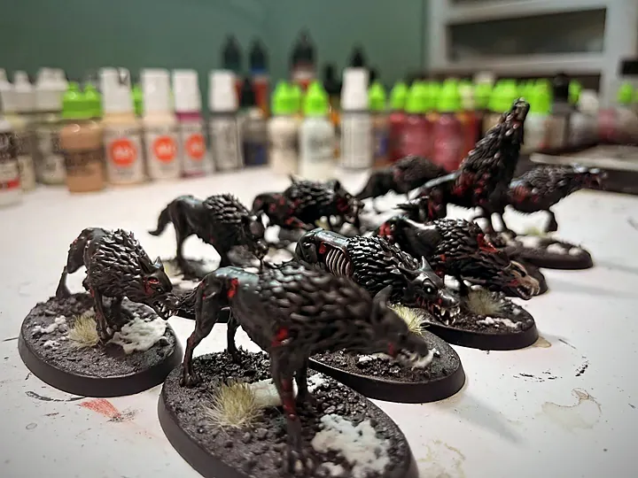 Battle Ready painting: Dire Wolves