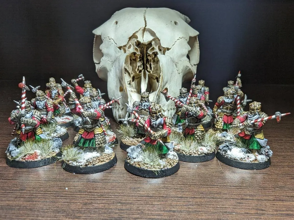 Parade Ready army painting: a unit of dwarf warriors on snow bases